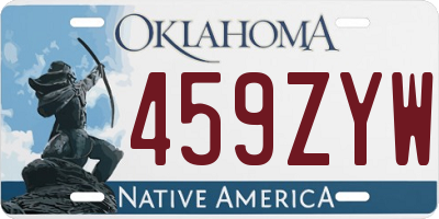 OK license plate 459ZYW