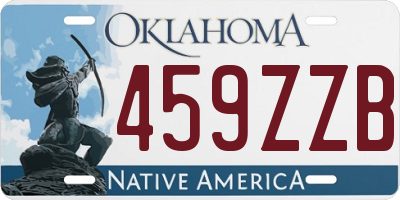 OK license plate 459ZZB