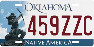 OK license plate 459ZZC