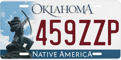 OK license plate 459ZZP