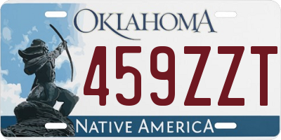 OK license plate 459ZZT