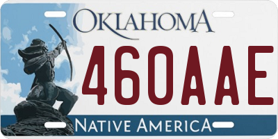 OK license plate 460AAE