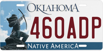 OK license plate 460ADP