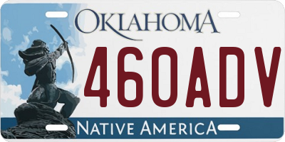 OK license plate 460ADV