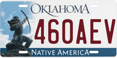 OK license plate 460AEV