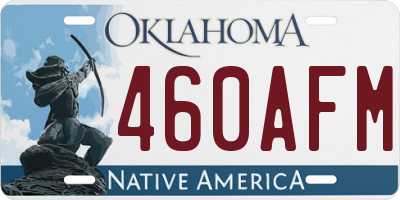 OK license plate 460AFM