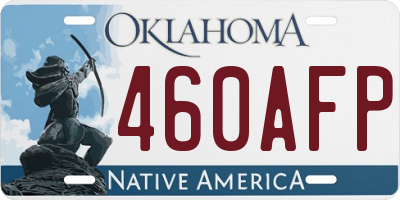 OK license plate 460AFP