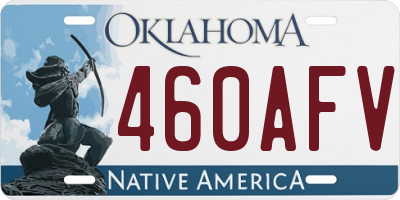 OK license plate 460AFV