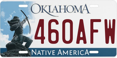 OK license plate 460AFW