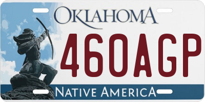 OK license plate 460AGP