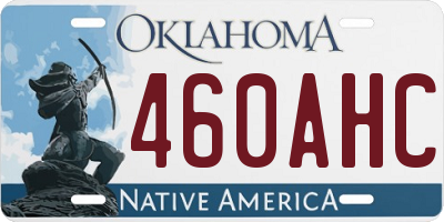OK license plate 460AHC