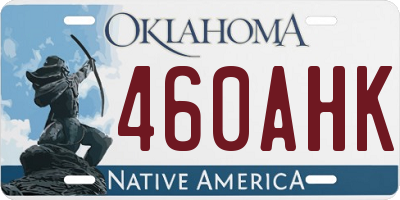 OK license plate 460AHK