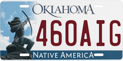 OK license plate 460AIG