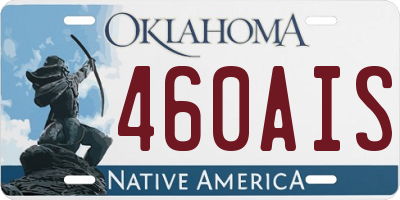 OK license plate 460AIS
