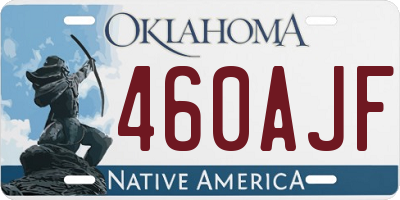 OK license plate 460AJF