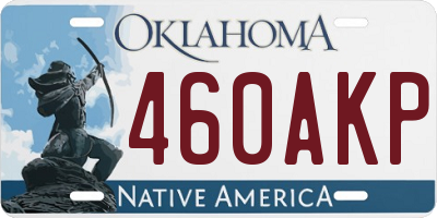 OK license plate 460AKP