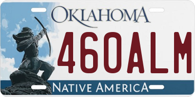 OK license plate 460ALM