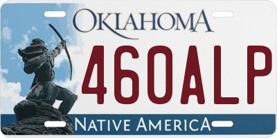 OK license plate 460ALP