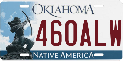 OK license plate 460ALW