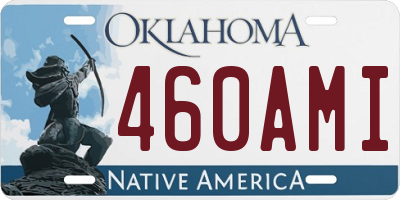 OK license plate 460AMI