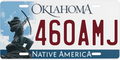 OK license plate 460AMJ