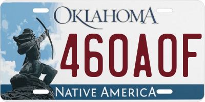 OK license plate 460AOF