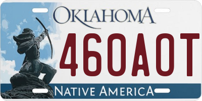 OK license plate 460AOT