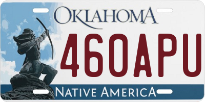 OK license plate 460APU