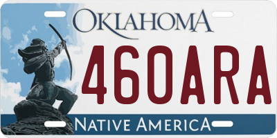 OK license plate 460ARA