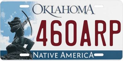 OK license plate 460ARP