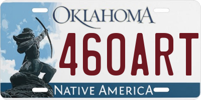 OK license plate 460ART