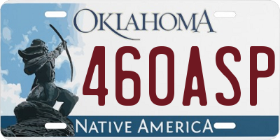 OK license plate 460ASP