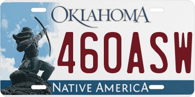 OK license plate 460ASW
