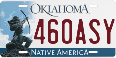 OK license plate 460ASY