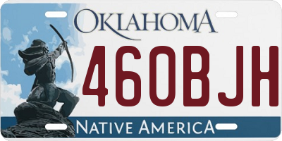 OK license plate 460BJH