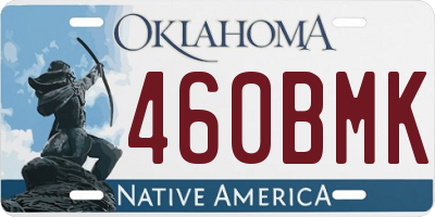 OK license plate 460BMK