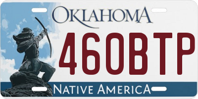 OK license plate 460BTP