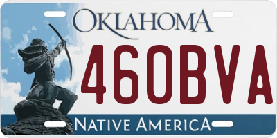 OK license plate 460BVA