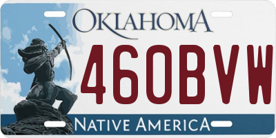 OK license plate 460BVW