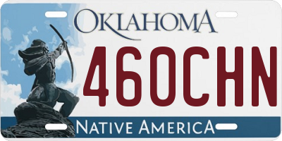 OK license plate 460CHN