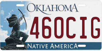 OK license plate 460CIG