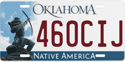 OK license plate 460CIJ