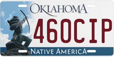 OK license plate 460CIP