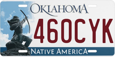 OK license plate 460CYK