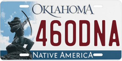 OK license plate 460DNA