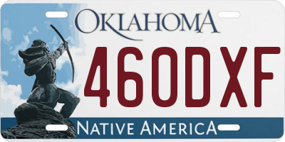 OK license plate 460DXF