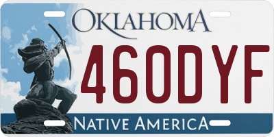 OK license plate 460DYF