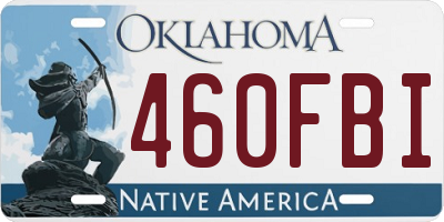 OK license plate 460FBI