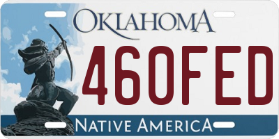 OK license plate 460FED