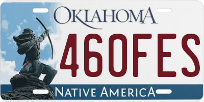 OK license plate 460FES